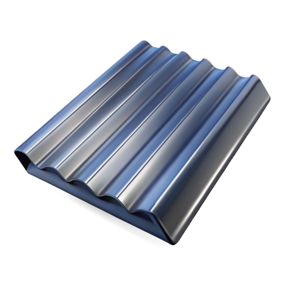 memorable impressionist Photorealistic, isolated cutout of a single, metal roofing sheet with Transparent Background top-tier png
