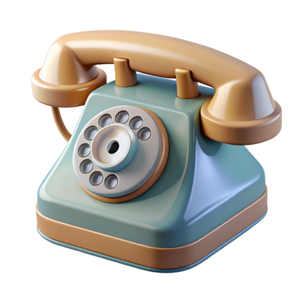 hypnotic urban Photorealistic, professional render of a hyper-specific vintage rotary telephone, isolated cutout with Transparent Background gallery standard png