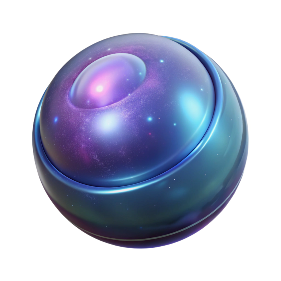 dramatic notable Hyper-specific, concept art style, professional render, isolated cutout of a single, cosmic energy orb with Transparent Background png