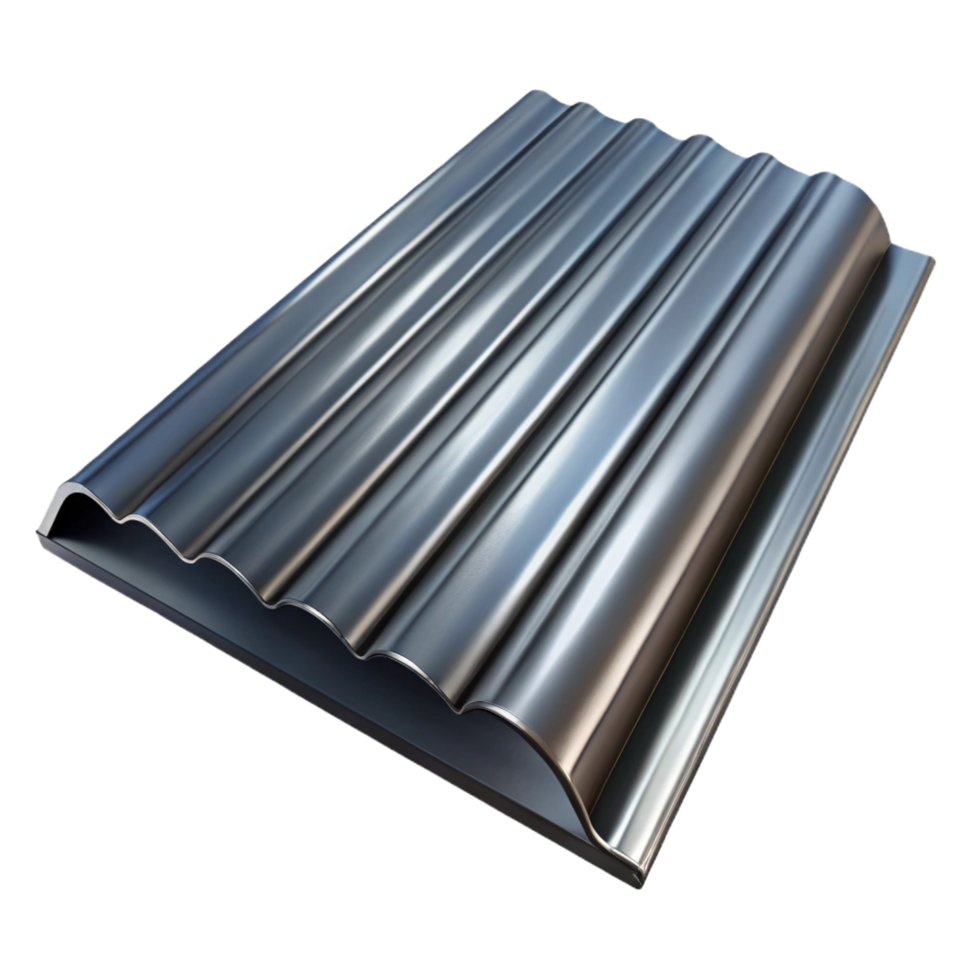 striking bohemian Metal roofing panel, corrugated steel, with Transparent Background ultra HD png