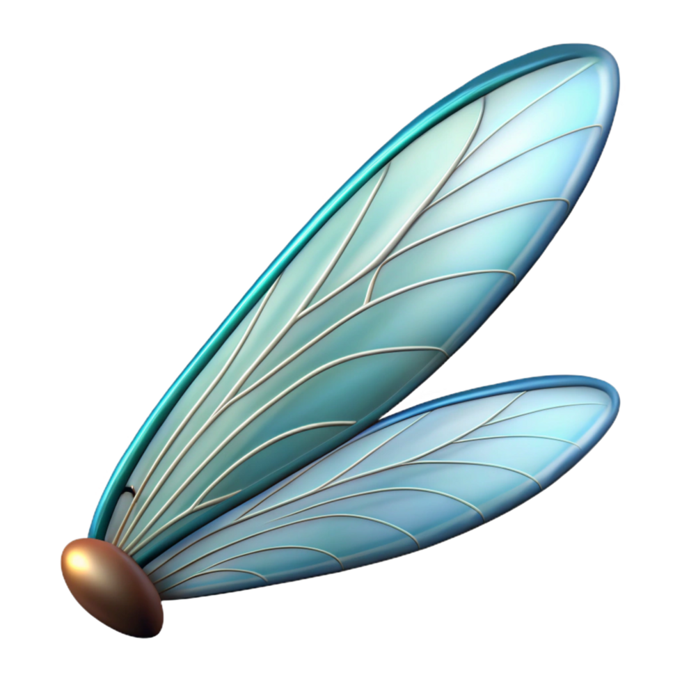 ethereal splendid Close-up of a dragonfly's wing with Transparent Background studio quality png