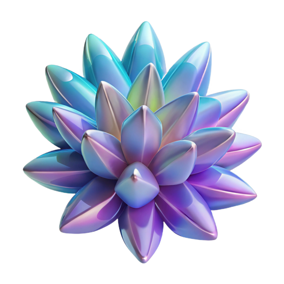 wonderful harmonious nordic Hyper-specific, professional render, concept art style, isolated cutout of a single, crystalline space flower with Transparent Background fine detail png