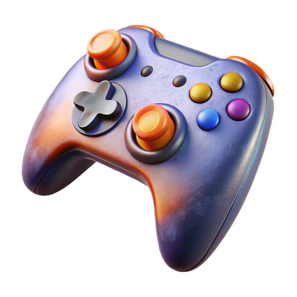 celebrated impressionist Gaming controller with worn-out buttons with Transparent Background exclusive png