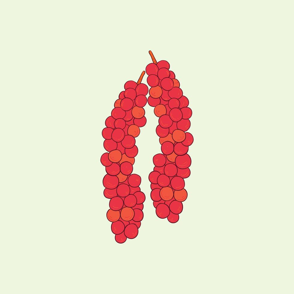 Buni Fruit Flat Design Cartoon illustration vector