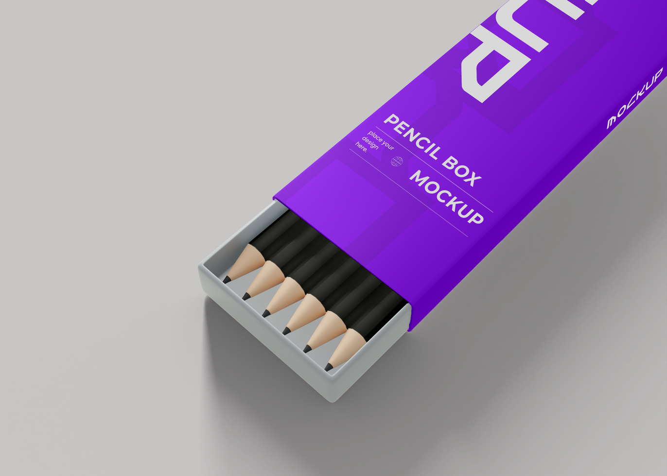 Pencil Pack Mockup for Stationery Branding psd