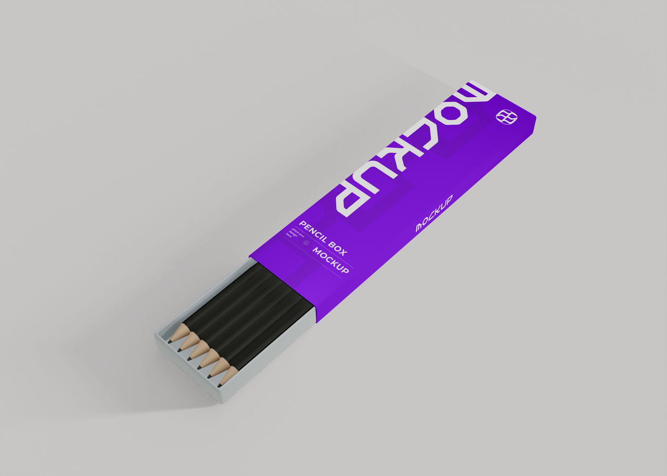 Pencil Pack Mockup for Retail Branding Display psd