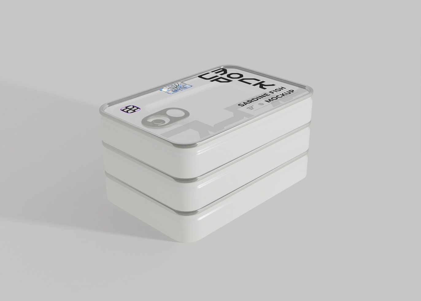Glossy Tin Sardine Can Mockup for Premium Branding Display psd