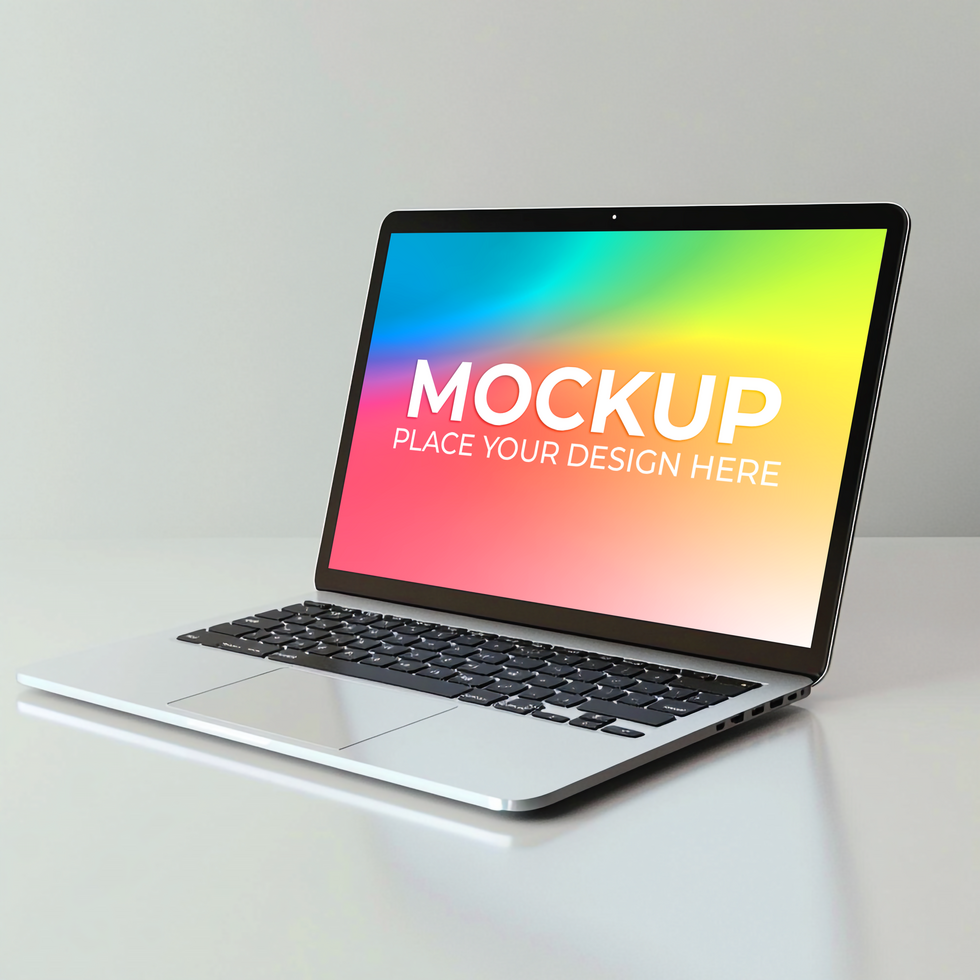 Laptop Front Mockup for Design Presentation psd