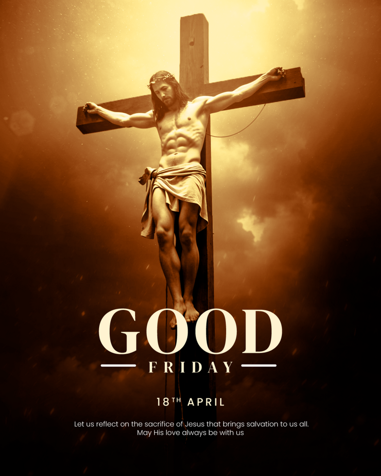dark brown Good Friday modern style psd
