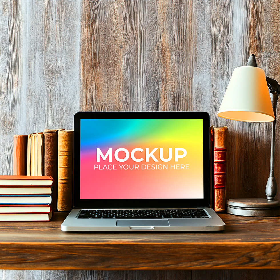 Corporate Style Laptop Mockup psd