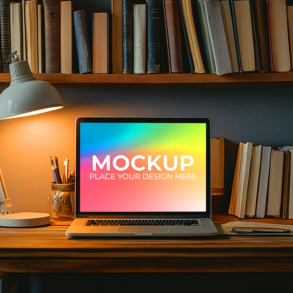 Elegant Laptop Display for Interface Design psd