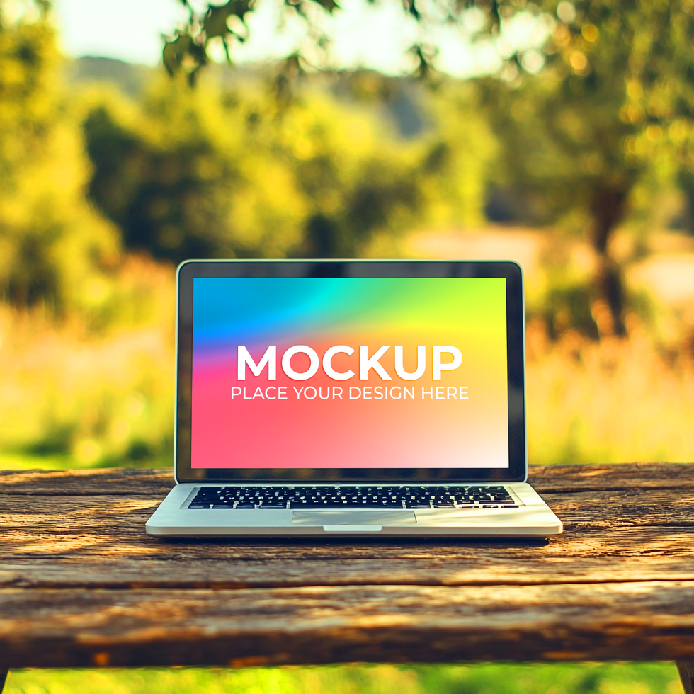 Creative App Demo on Laptop psd