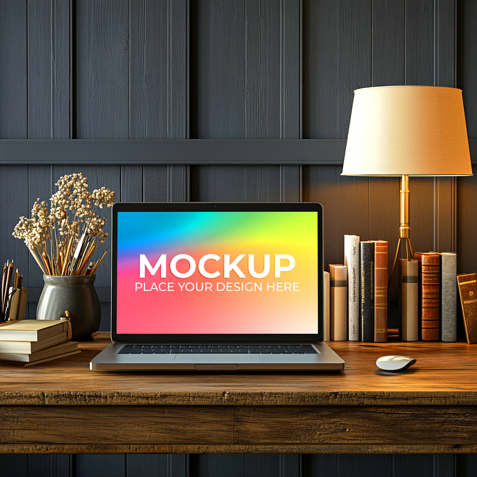 Laptop Template for UX Concept Design psd