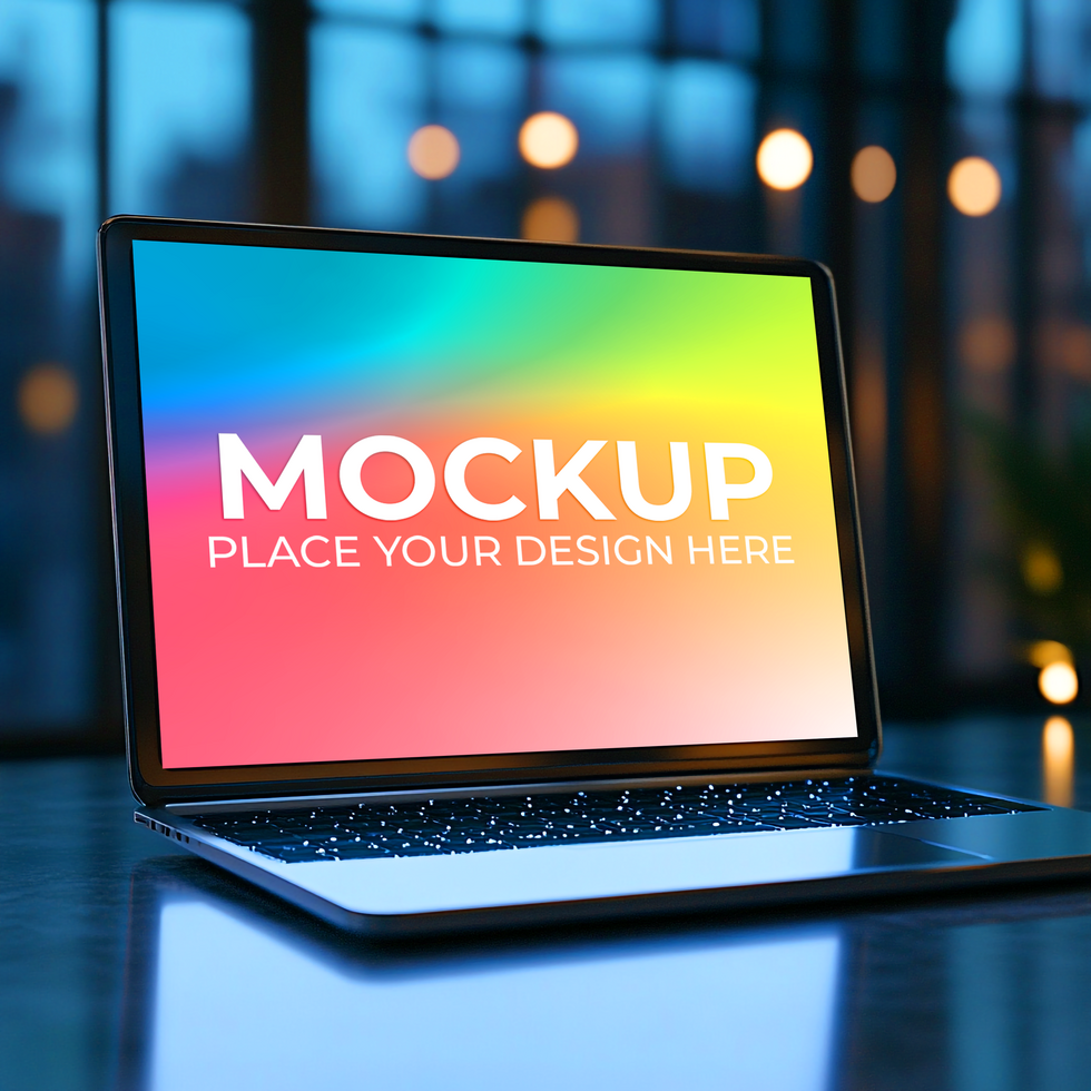 Application Walkthrough Displayed on Laptop psd