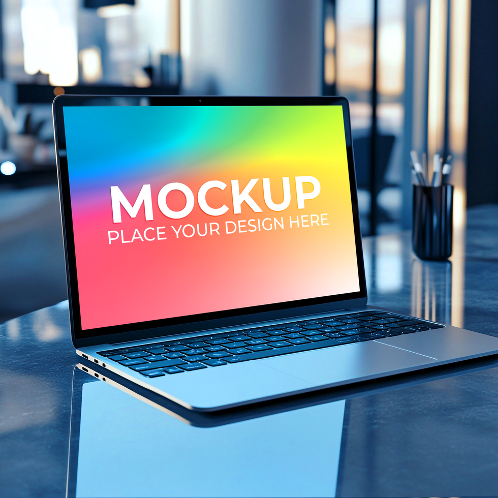Product Interface Preview Using Laptop psd