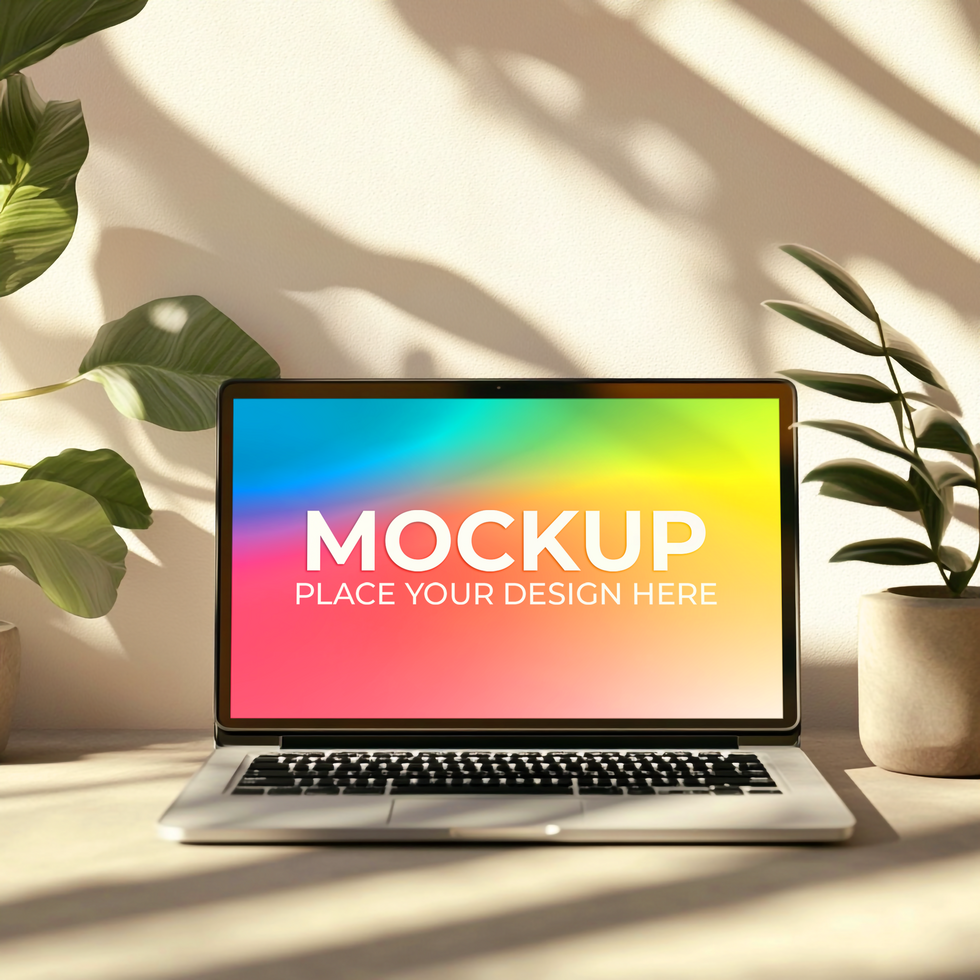 Product Presentation in Laptop Mockup Style psd