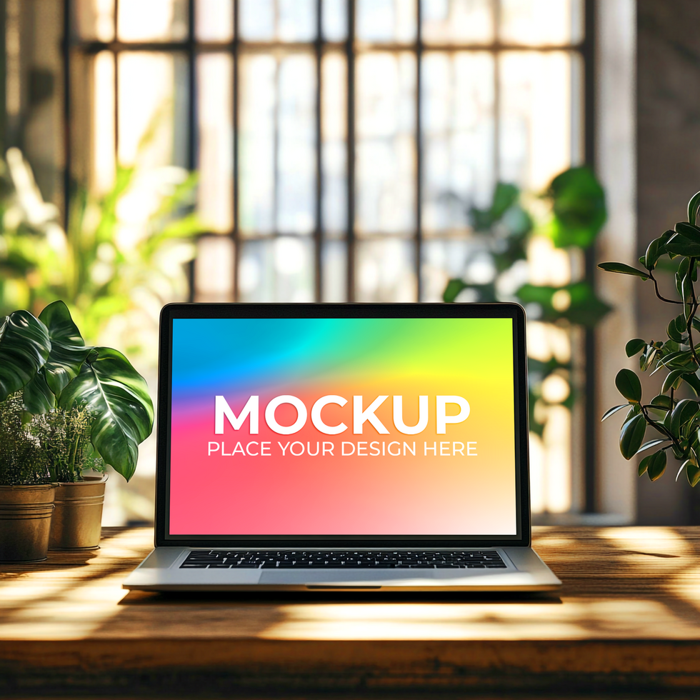 Corporate Branding Concept with Laptop Display psd