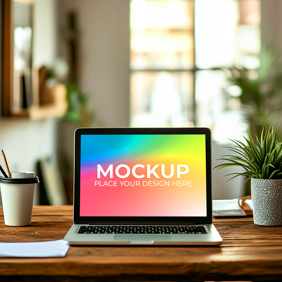 Digital Interface Concept on Laptop Screen psd