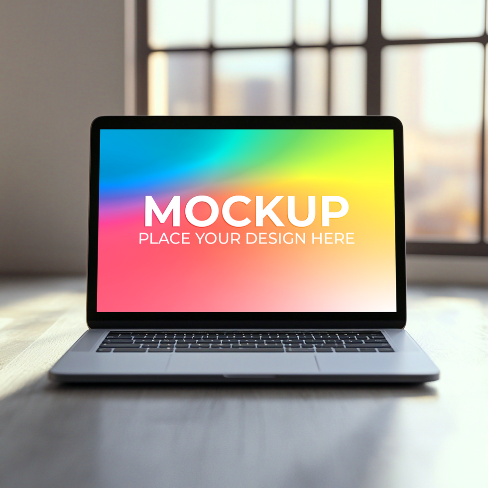 Isolated Laptop for Graphic Design Presentation psd