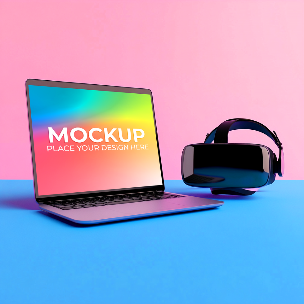 Laptop with Editable Screen for Product Promotion psd