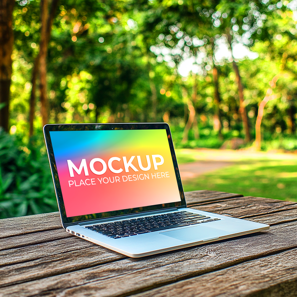 Realistic Laptop for Website Design Presentation psd
