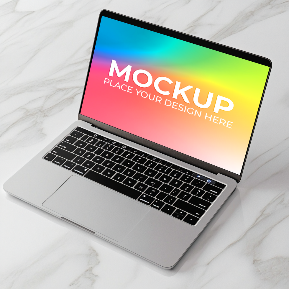 Web Design Branding with Laptop Mockup psd