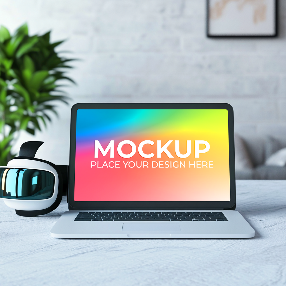 3D Laptop Mockup for Screen Design psd
