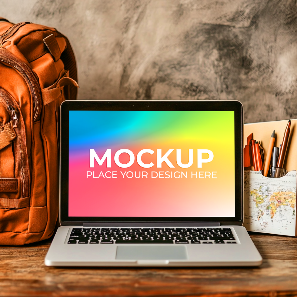 Software Branding on Blank Laptop psd