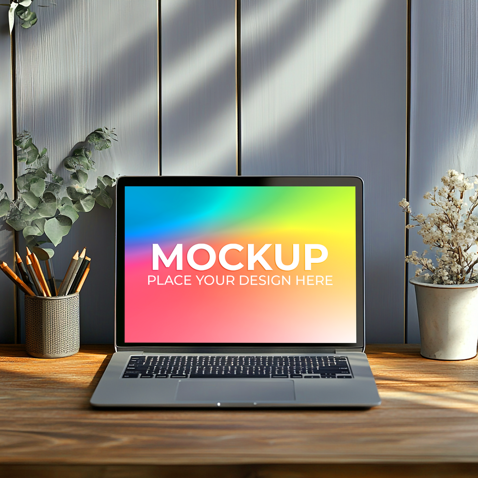 Laptop Design Preview for Web Creators psd