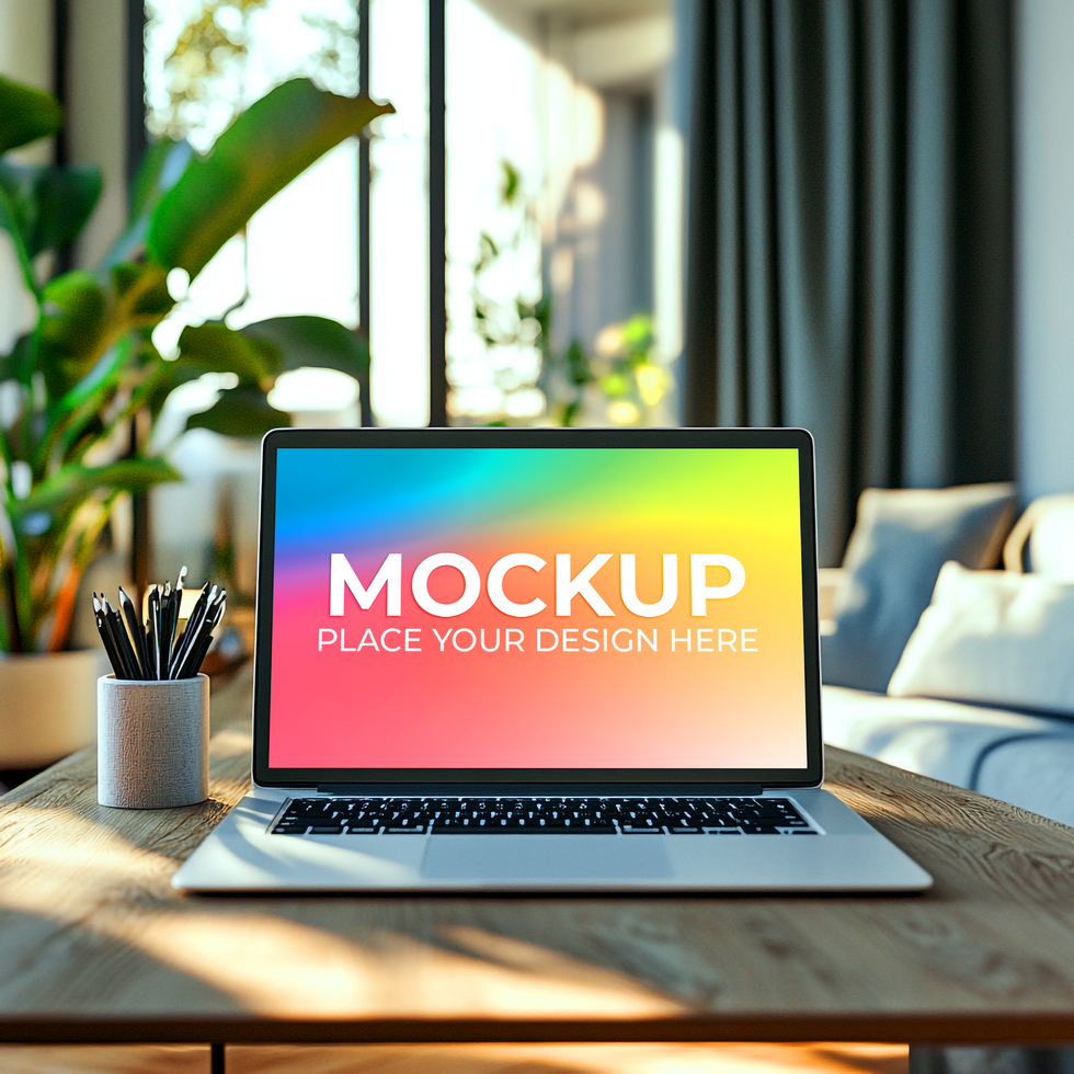 Laptop Presentation for Visual Identity psd