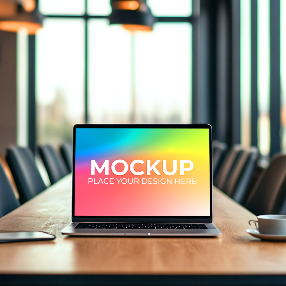Laptop Mockup for Responsive Web Design psd