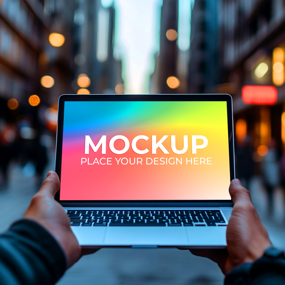 Editable Screen Laptop for Software Display psd