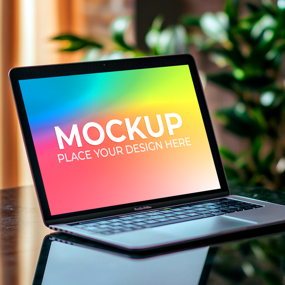 High-Resolution Laptop Display for Design psd