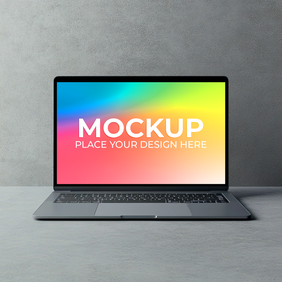 Professional Laptop Mockup for Website Showcase psd