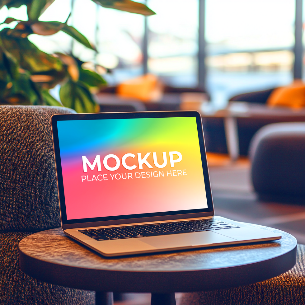 Display Your Website UI on Laptop psd