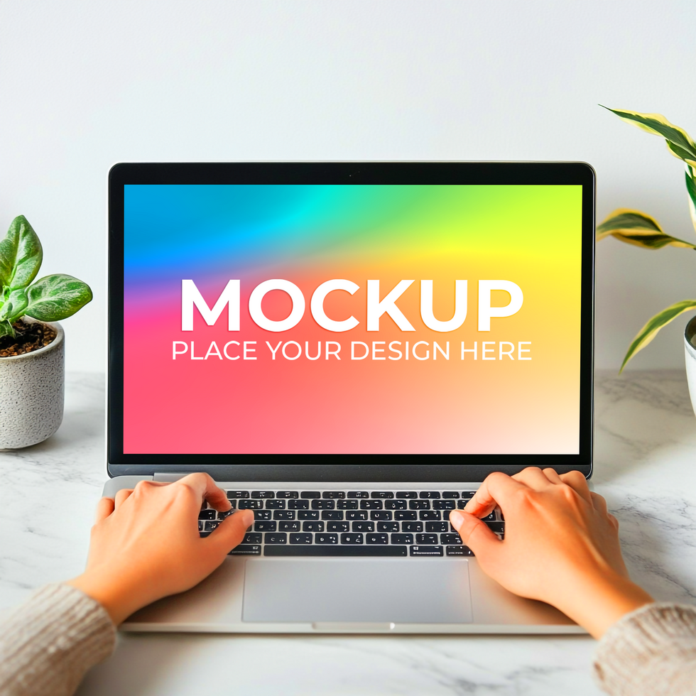 Clean Laptop Screen for Project Portfolio psd