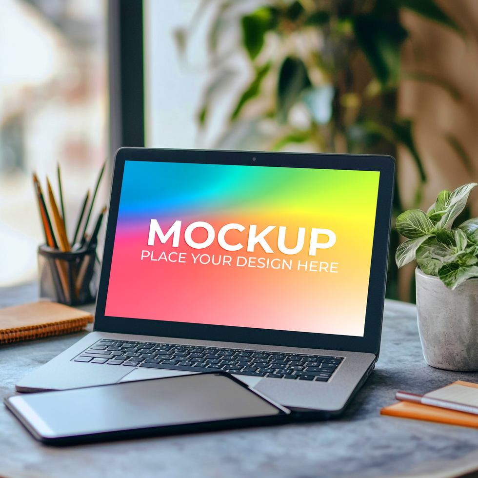 Laptop for Web Page Mockup Presentation psd