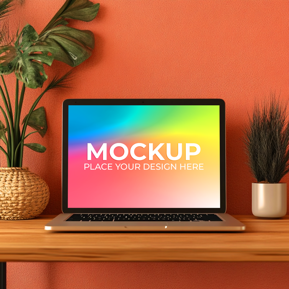 Design Layout Preview on Realistic Laptop psd