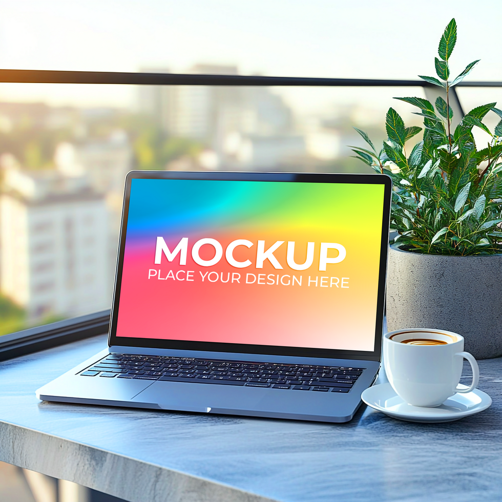 Laptop Mockup for Interface Portfolio psd