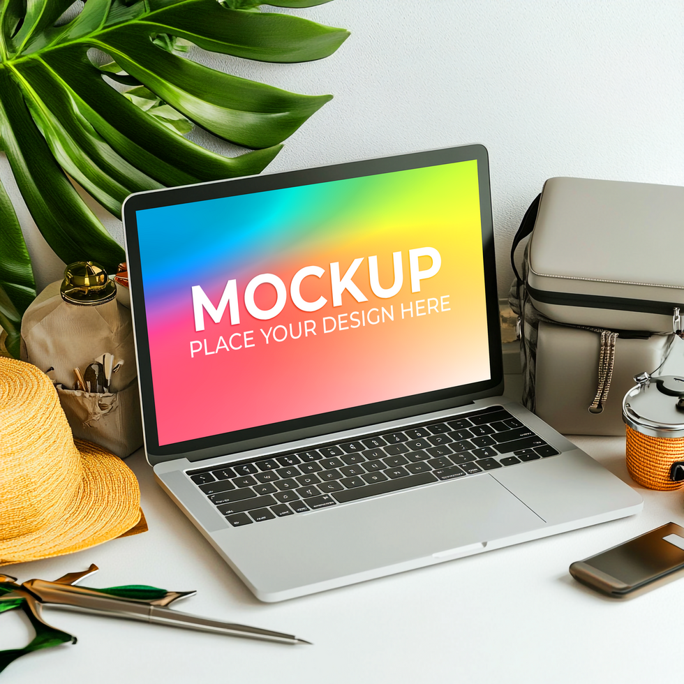 Editable Laptop Mockup for App Designers psd