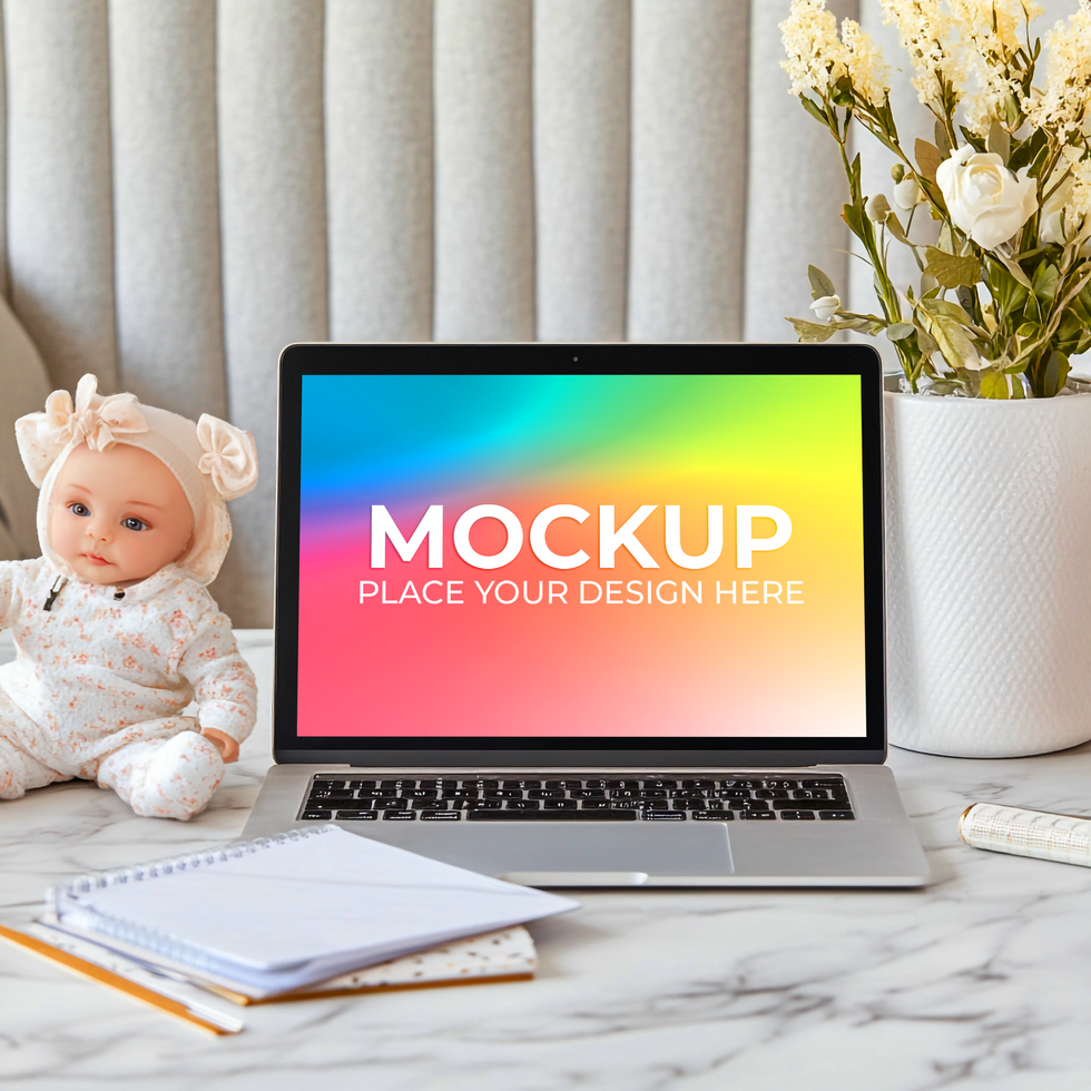 Blank Laptop for Digital Portfolio Showcase psd