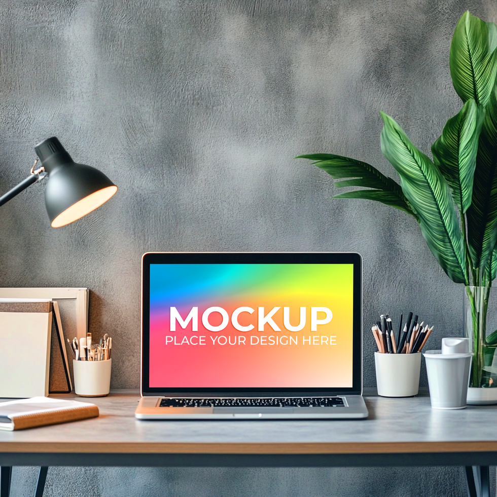 Minimal Laptop Display for App Promotion psd