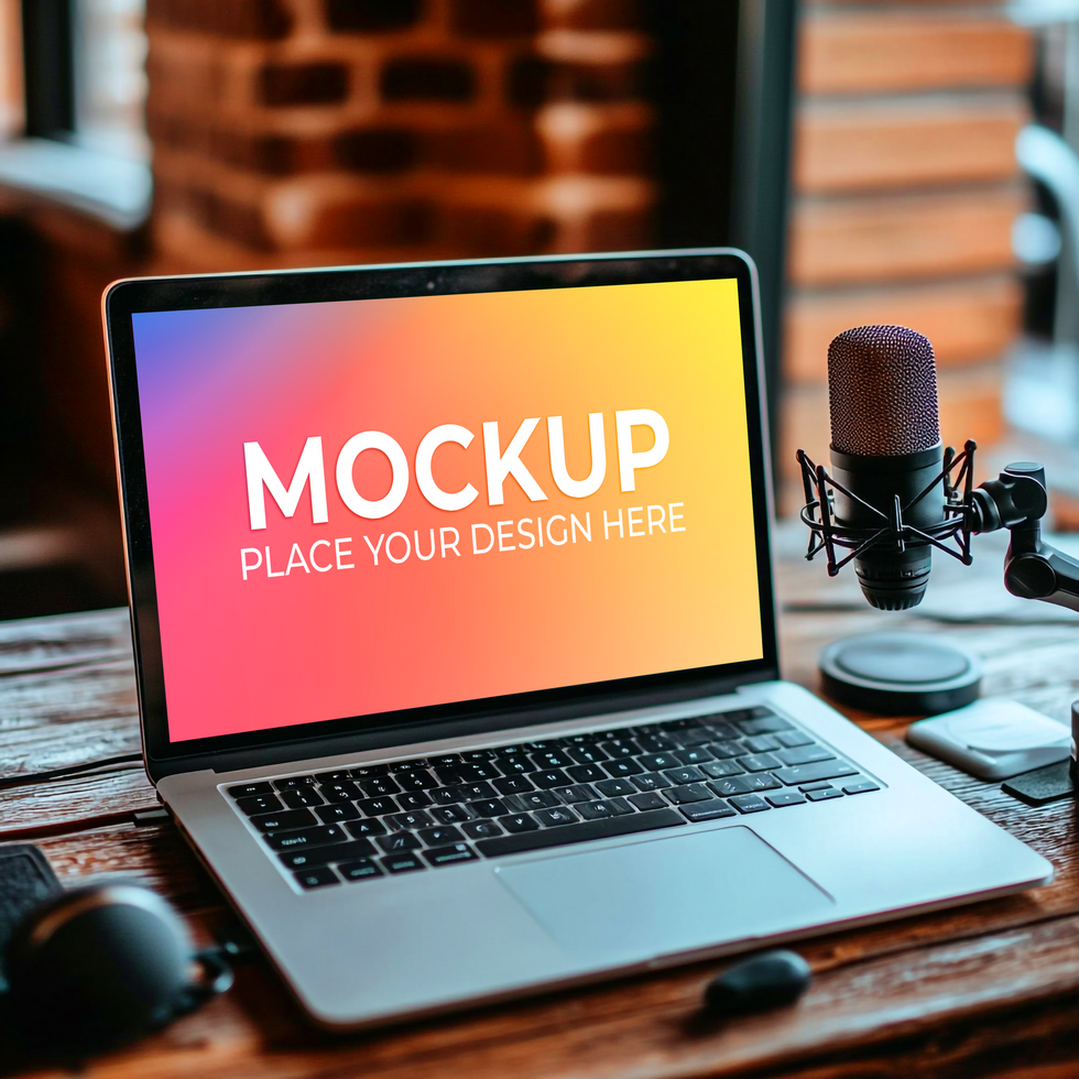 Simple Laptop Mockup for Developers psd
