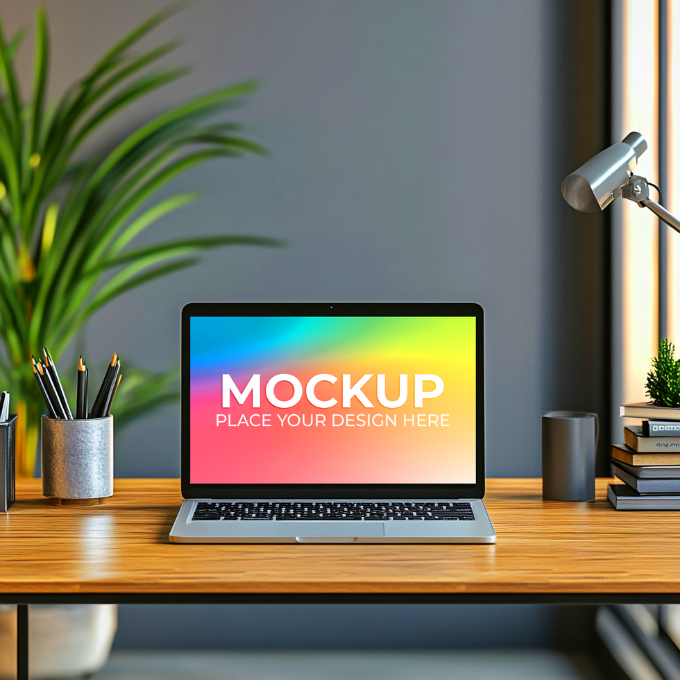 Laptop Device for Modern Design Display psd