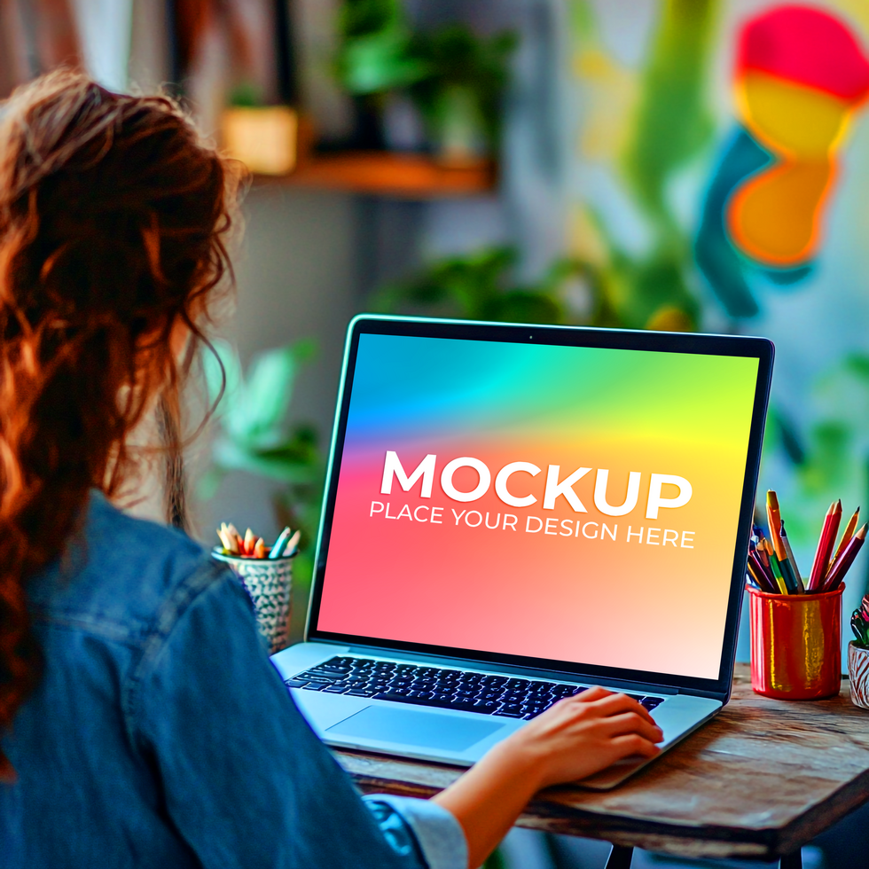 Laptop Mockup Ideal for Branding Projects psd