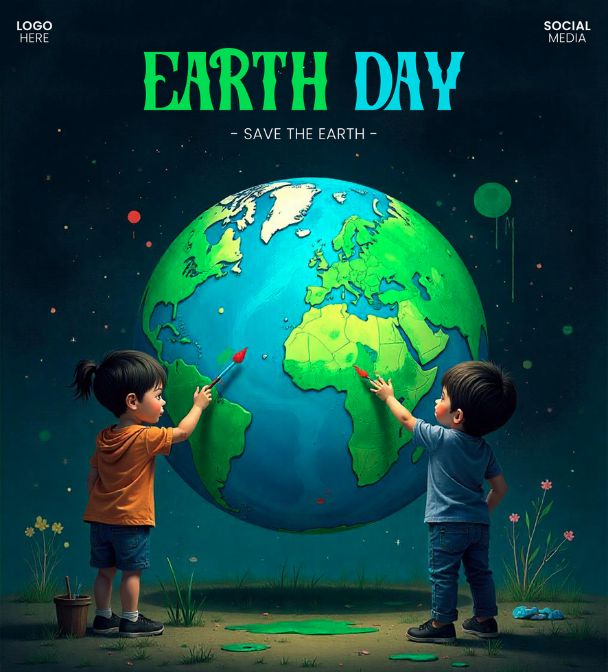 Editable Template for Earth Day Social Media Graphics Free Download psd