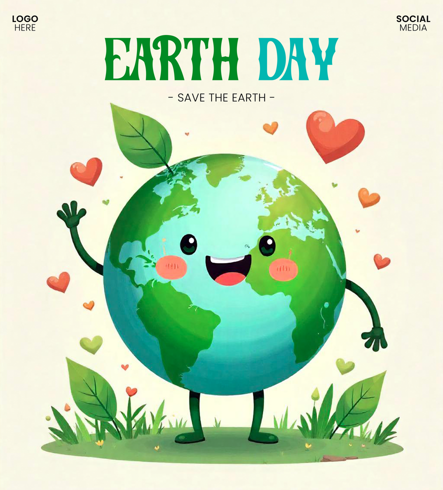 Earth Day Social Media Post File Free Clean and Easy to Customize psd