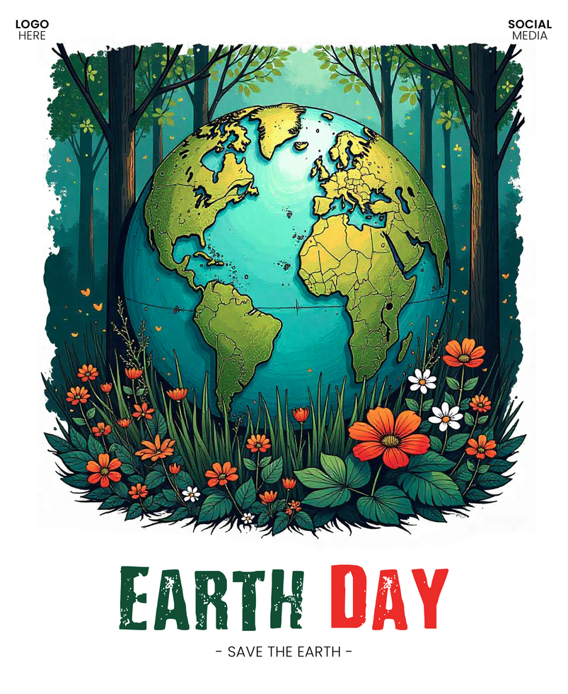 Editable Earth Day Template for Instagram Posts Download for Free psd