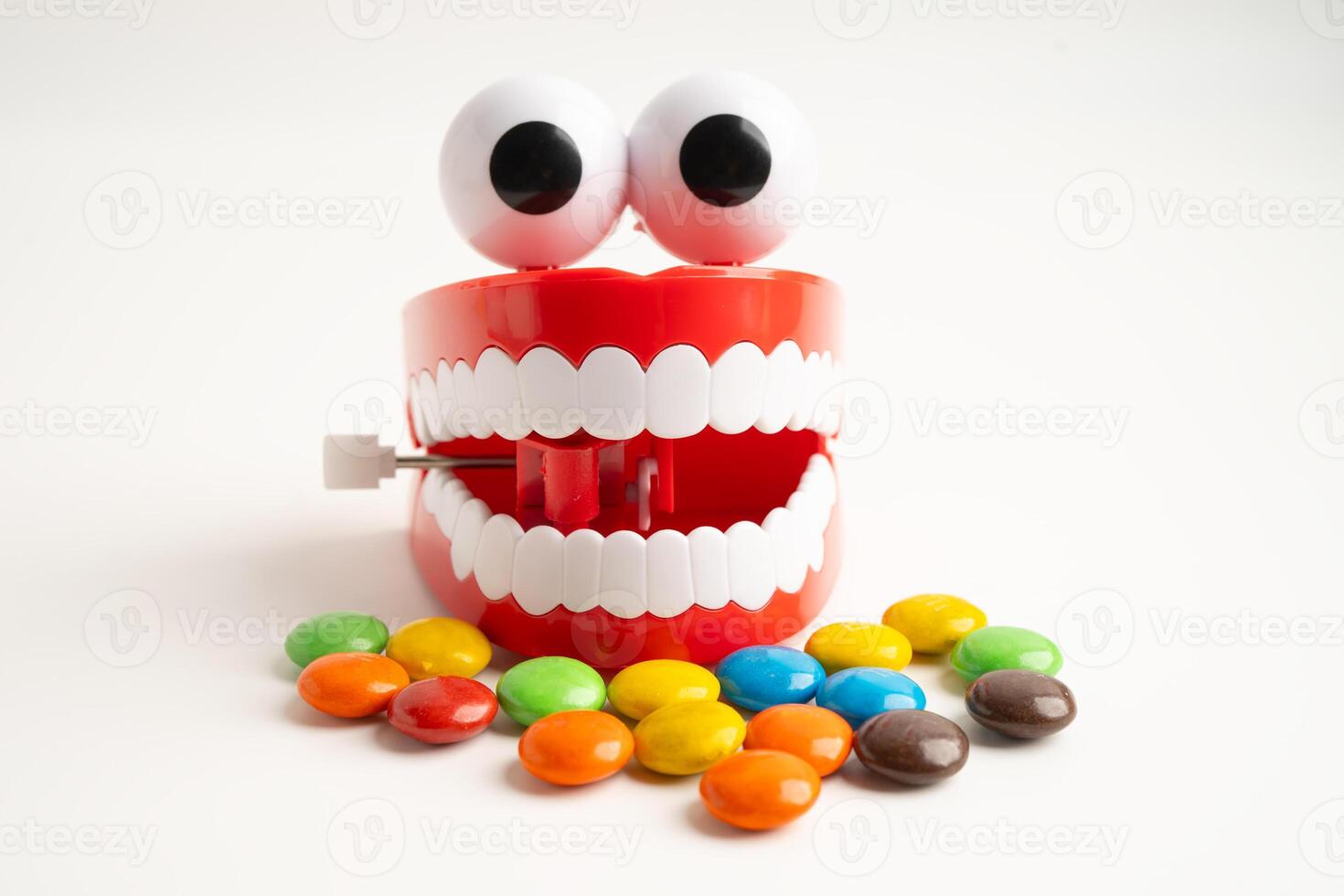 Sweet food and candy It cause tooth decay photo