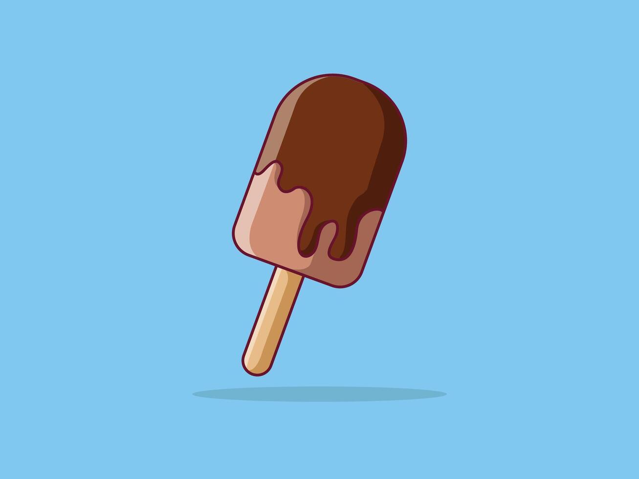 Chocolate Dipped Frozen Treat Icon vector